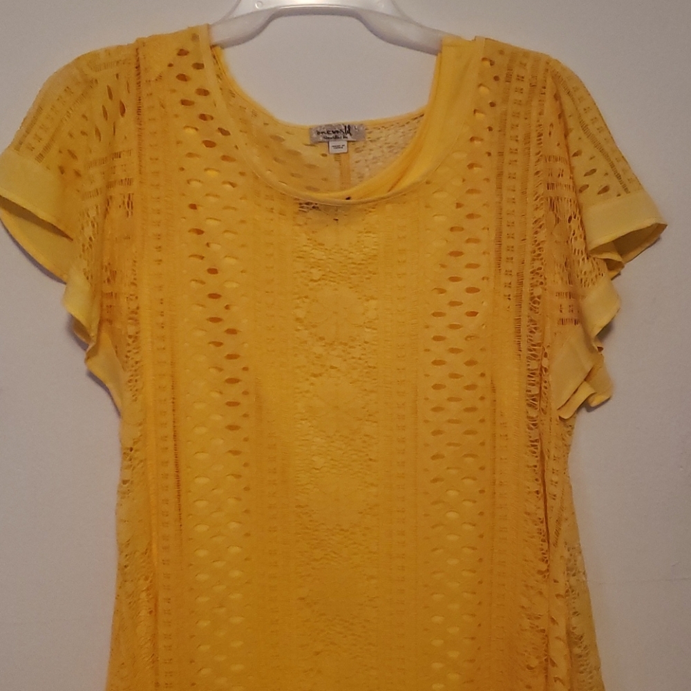Womens tunic, yellow, size Large